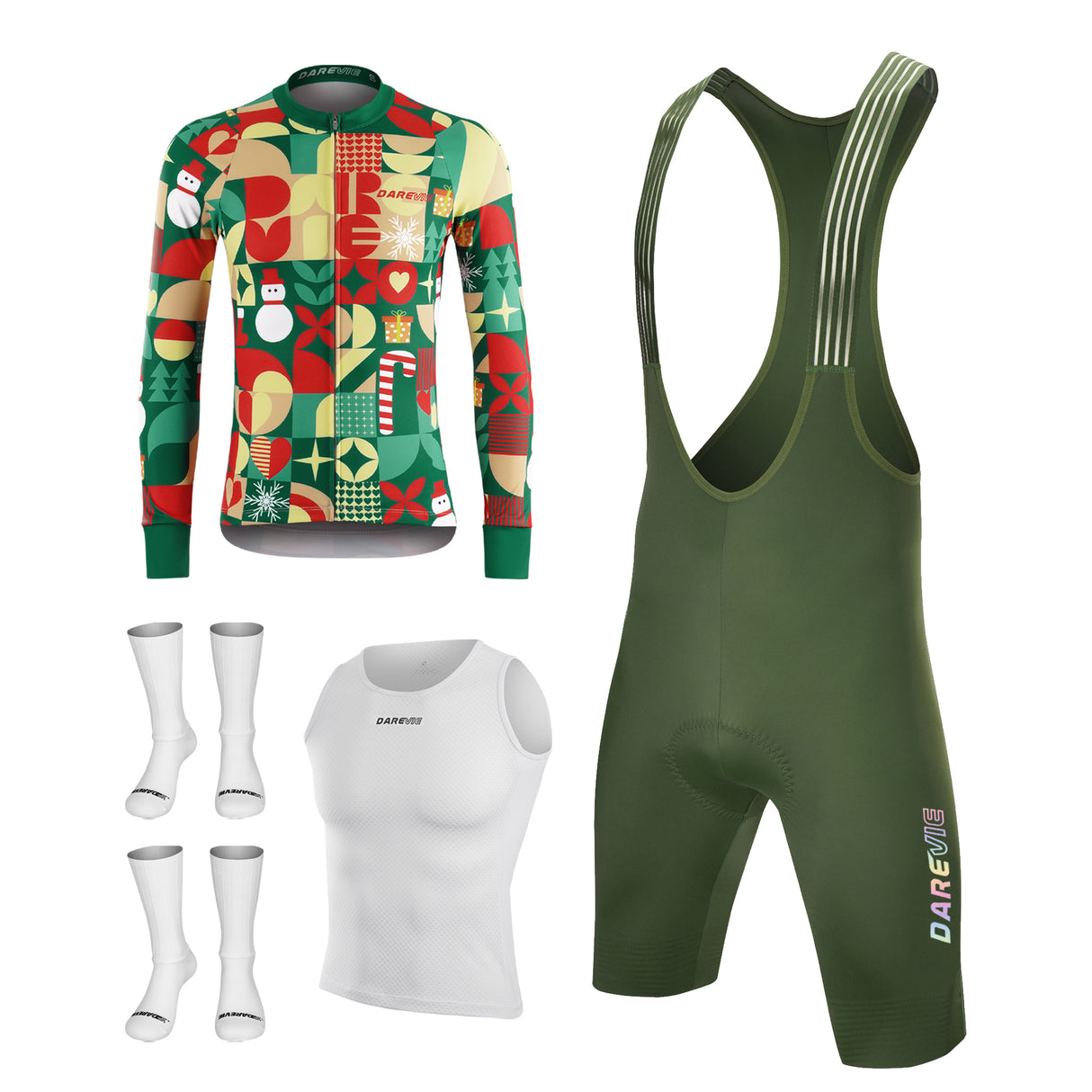 クリスマス サイクリングジャージ バンドル