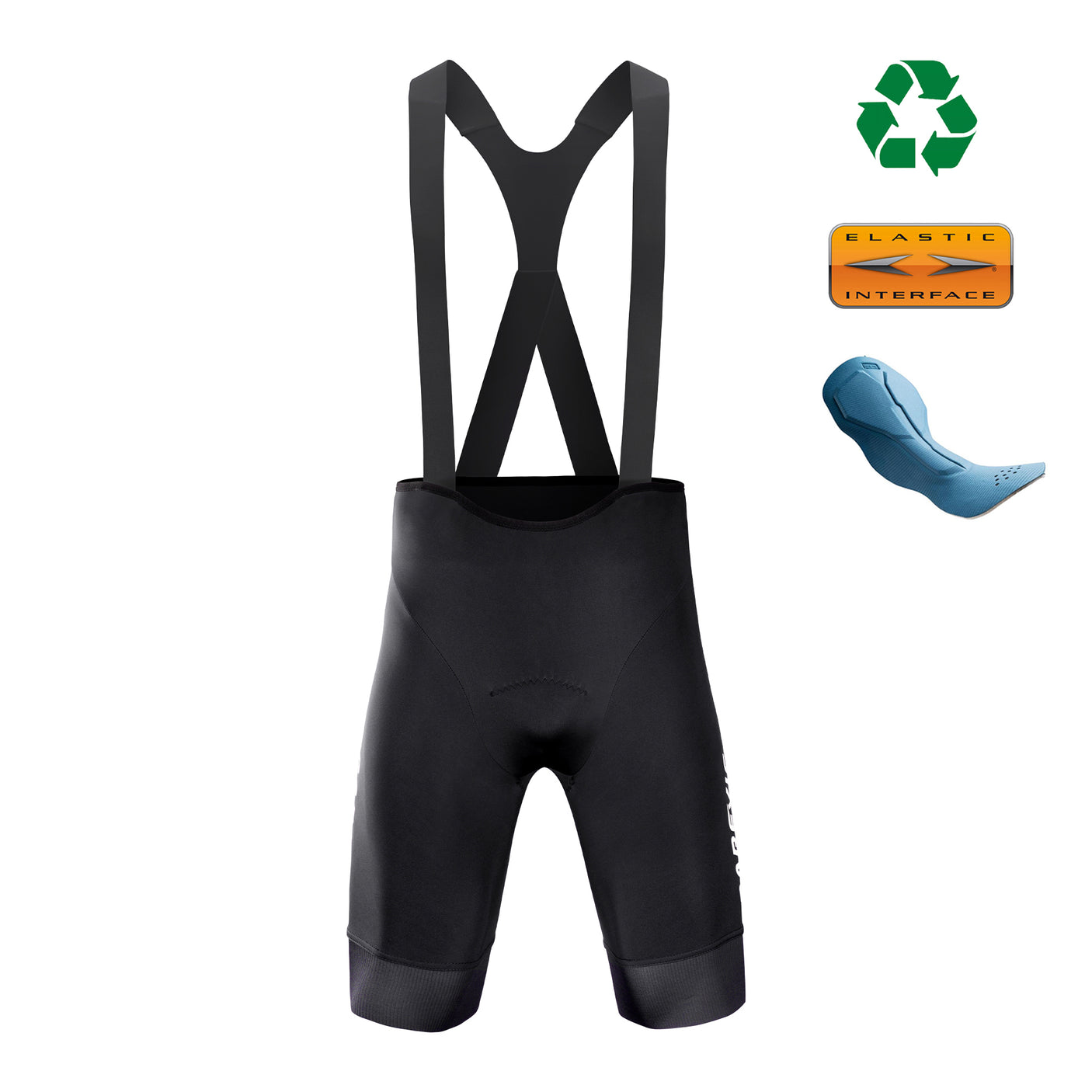 ECOFORTIS culote con tirantes-NEGRO
