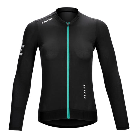 Vividness Langarm-Radtrikot in Schwarz