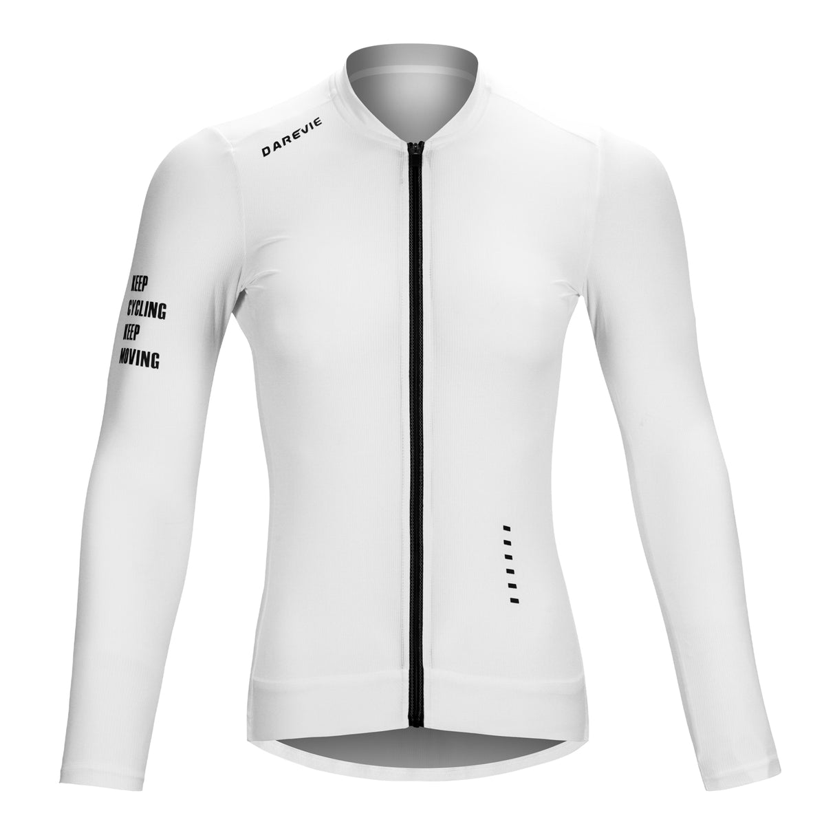 Vividness Maglia da ciclismo bianca a maniche lunghe