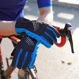 GRIPSPRINT THERMAL FULL FINGER CYCLING GLOVES-Blue-model-Darevie Shop