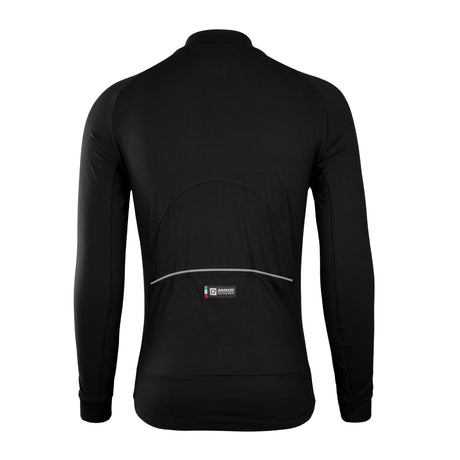 FLEECE SOFT THERMAL långärmad cykeltröja - SVART