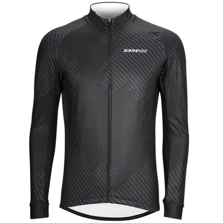STARRY THERMAL LS CYCLING JERSEY-Black-Front-Darevie Shop