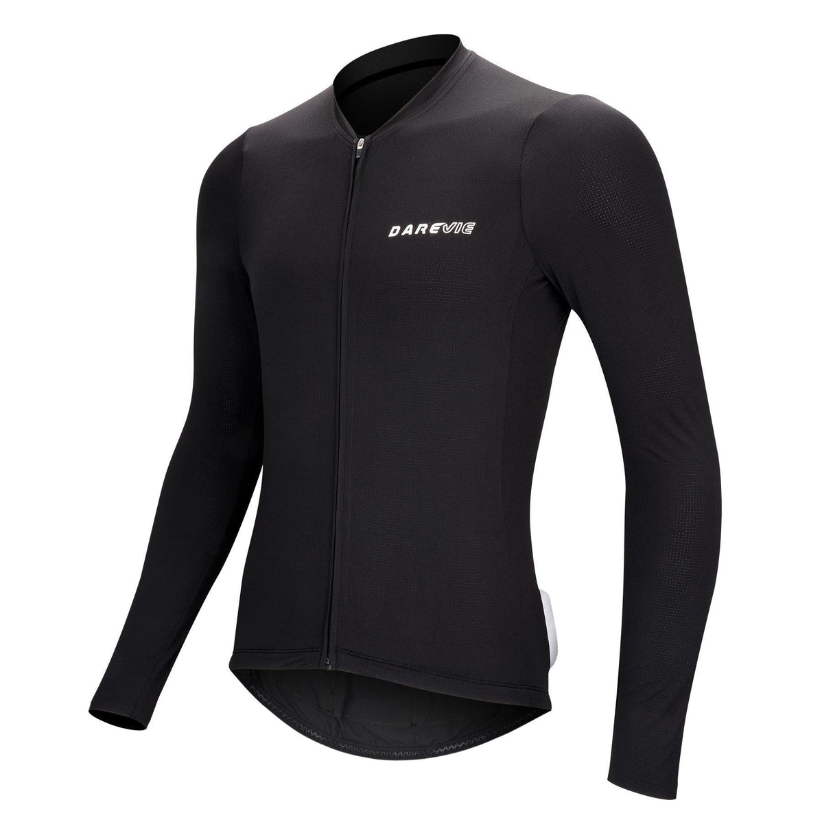 CARBON LONG SLEEVE CYCLING JERSEY-Black-Side- Darevie Shop