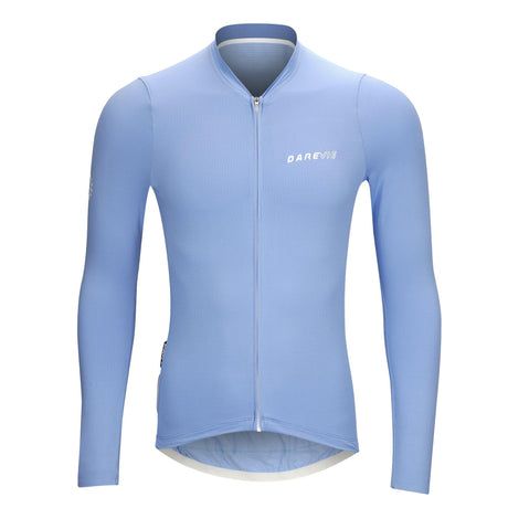 CARBON LONG SLEEVE CYCLING JERSEY-Blue-Front- Darevie Shop