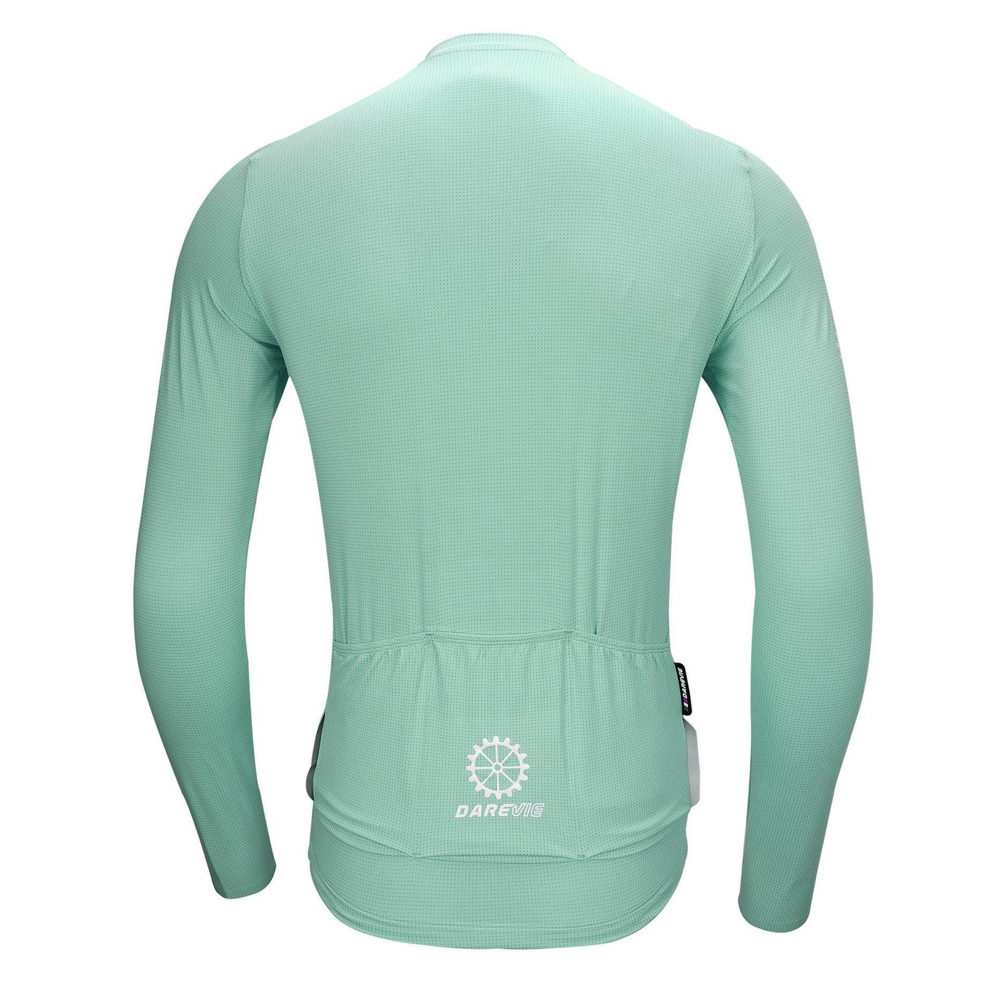 CARBON LONG SLEEVE CYCLING JERSEY-Green-Back-Darevie shop