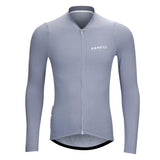 CARBON LONG SLEEVE CYCLING JERSEY-Gray-Front- Darevie Shop