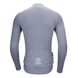 CARBON LONG SLEEVE CYCLING JERSEY-Gray-Back- Darevie Shop