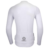 CARBON LONG SLEEVE CYCLING JERSEY-White-Back- Darevie Shop