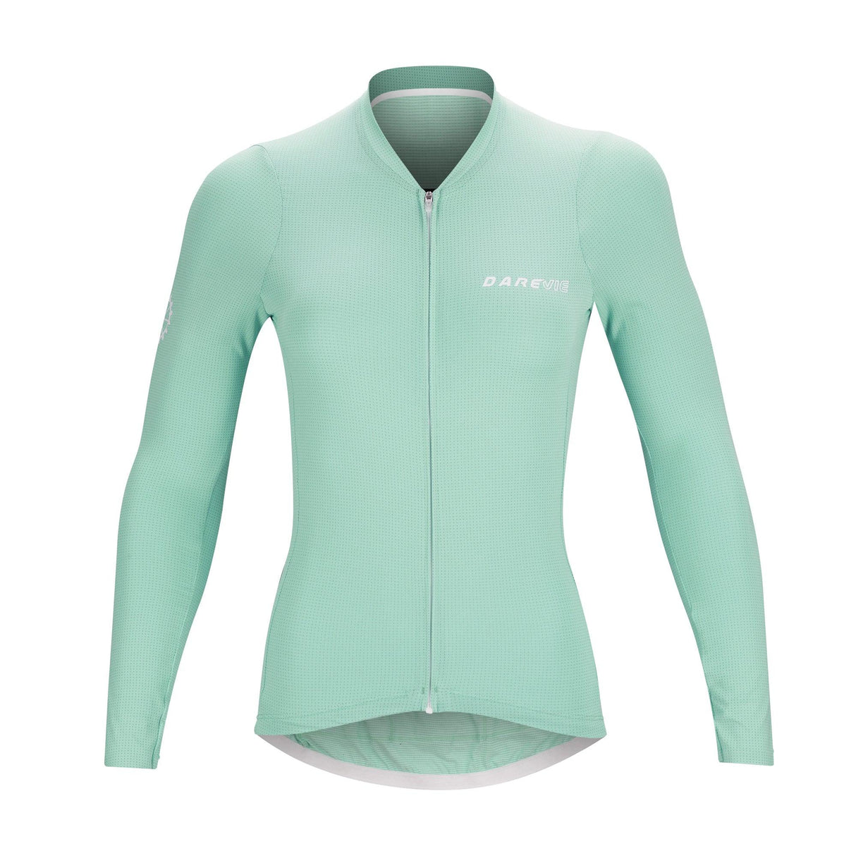 WOMEN'S CARBON LS CYCLING JERSEY -GREEN-FRONT- Darevie Shop