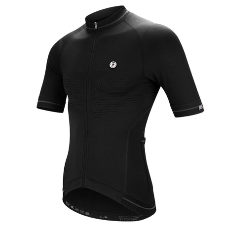 KNITTING COMPRESS CYCLING JERSEY-Black-Side-Darevie Shop