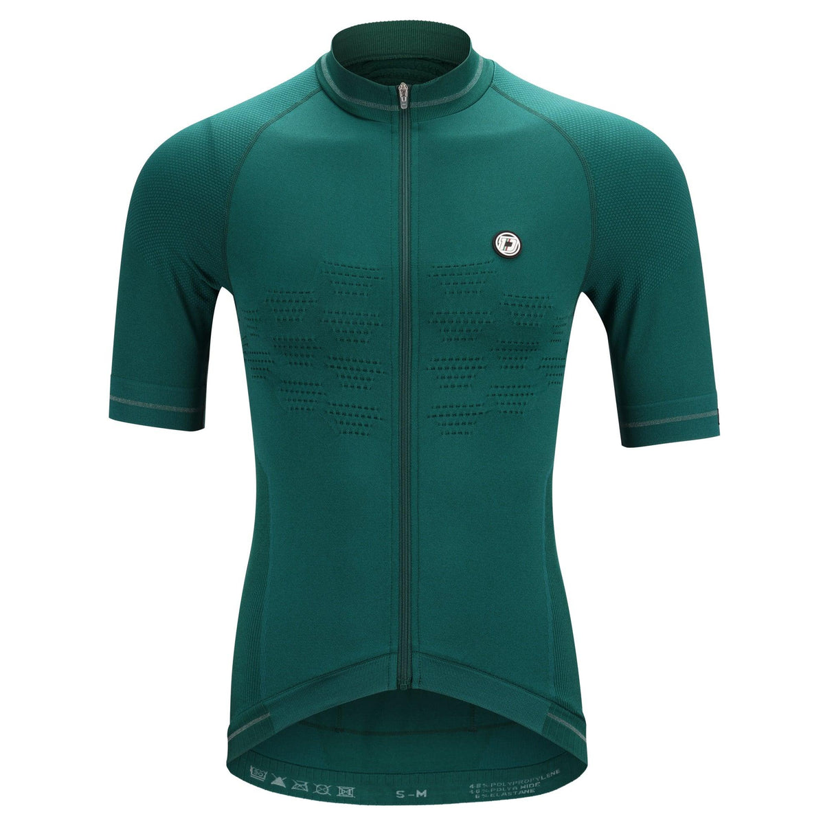 KNITTING COMPRESS CYCLING JERSEY-Green-Front-Darevie Shop