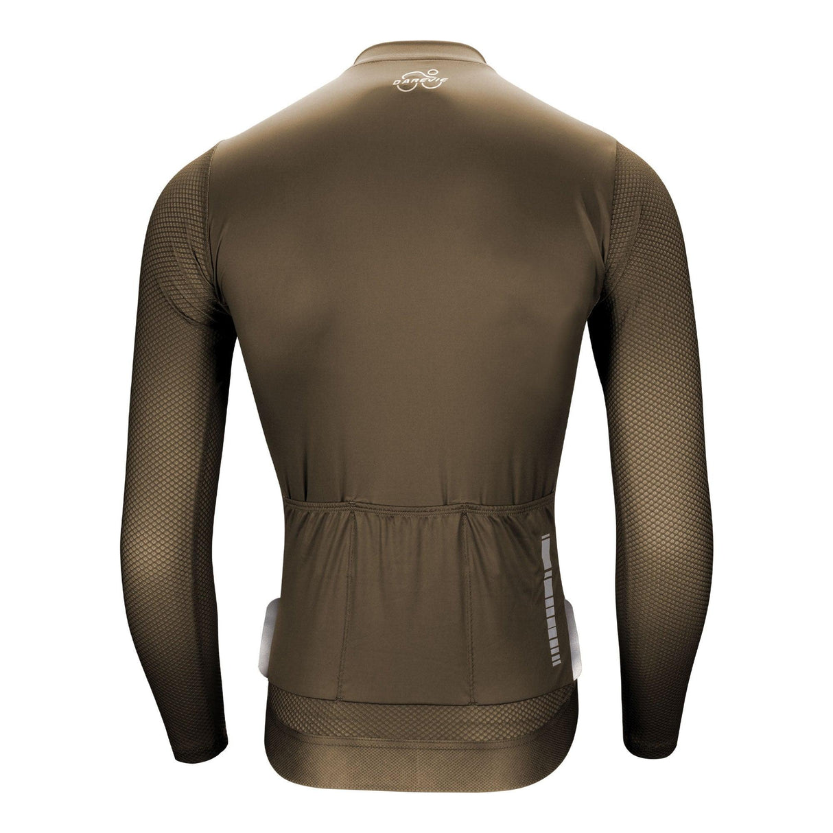 Brown LIFTTINT Long Sleeves Cycling Jersey -Back