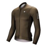 Brown Long Sleeves Cycling Jersey - Side- Darevie Shop