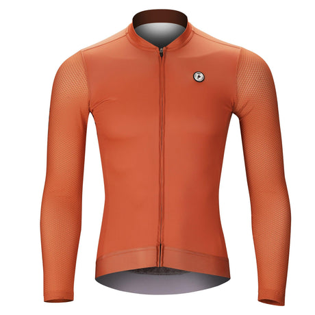 Orange LIFTTINT Long Sleeves cycling JERSEY - Front- Darevie Shop