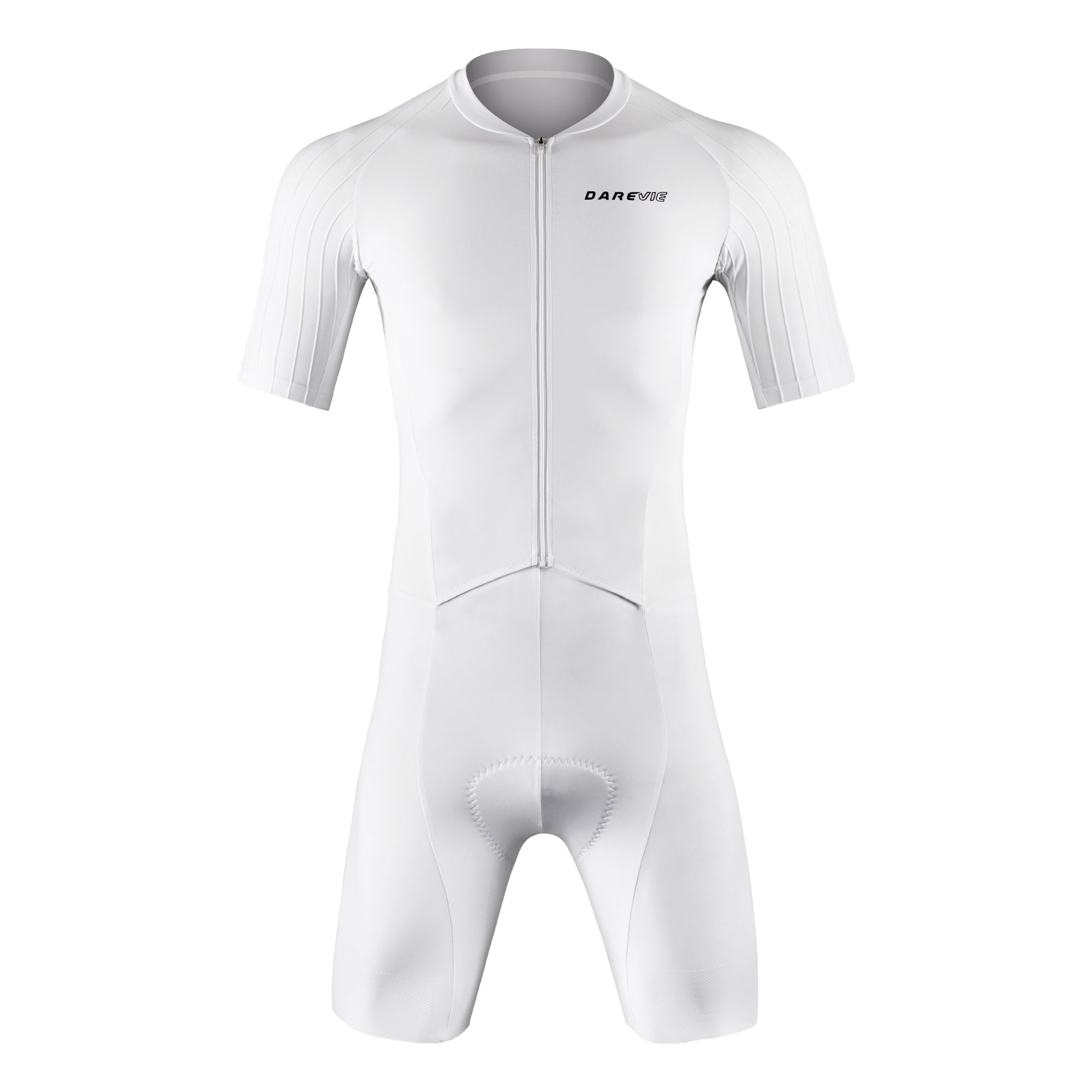 Aero White Skinsuit - High Performance Cycling Suit for