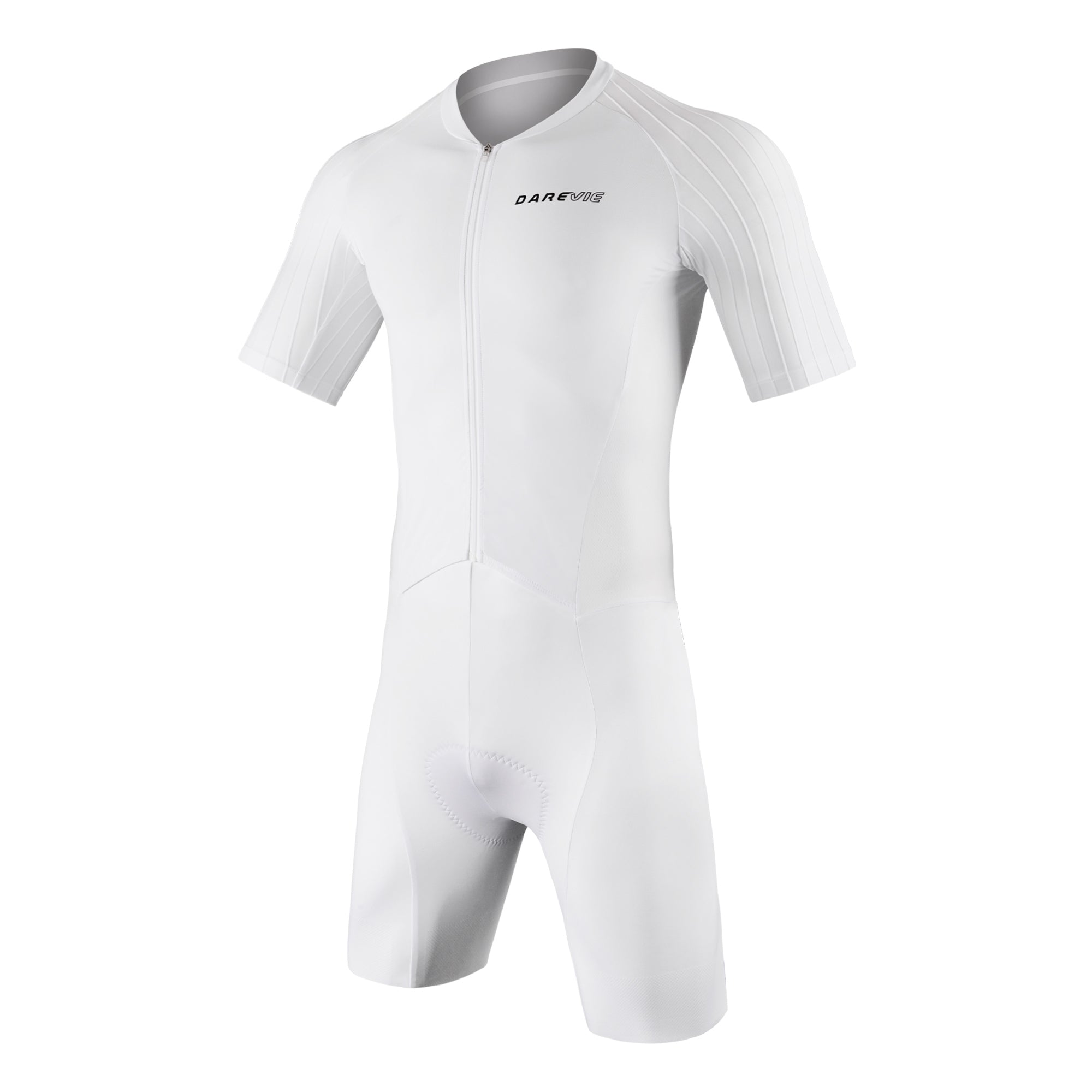 Aero White Skinsuit - High Performance Cycling Suit for